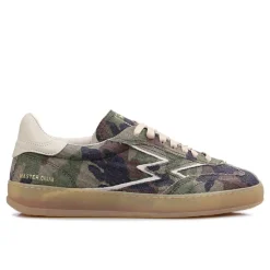 Sneakers en Velours de Cuir Club camouflage