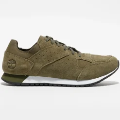 Sneakers en Velours de Cuir Lufkin Jogger kaki