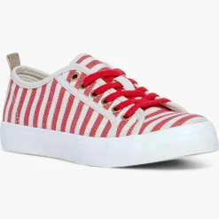 Sneakers Laurier rayées rouge/blanc