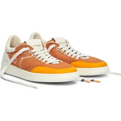 Sneakers Léo orange/blanc