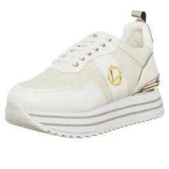 Sneakers Lurex blanc/doré