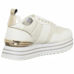 Sneakers Lurex blanc/doré