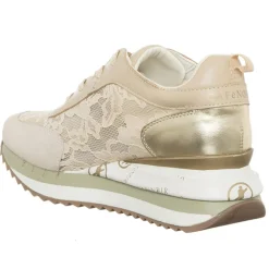 Sneakers Moana beige/doré - Talon 5 cm