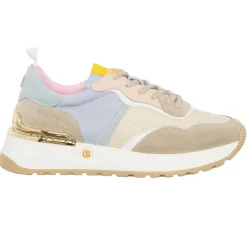 Sneakers Timy blanc/beige/rose/bleu