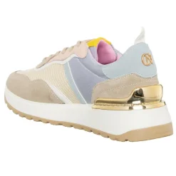 Sneakers Timy blanc/beige/rose/bleu