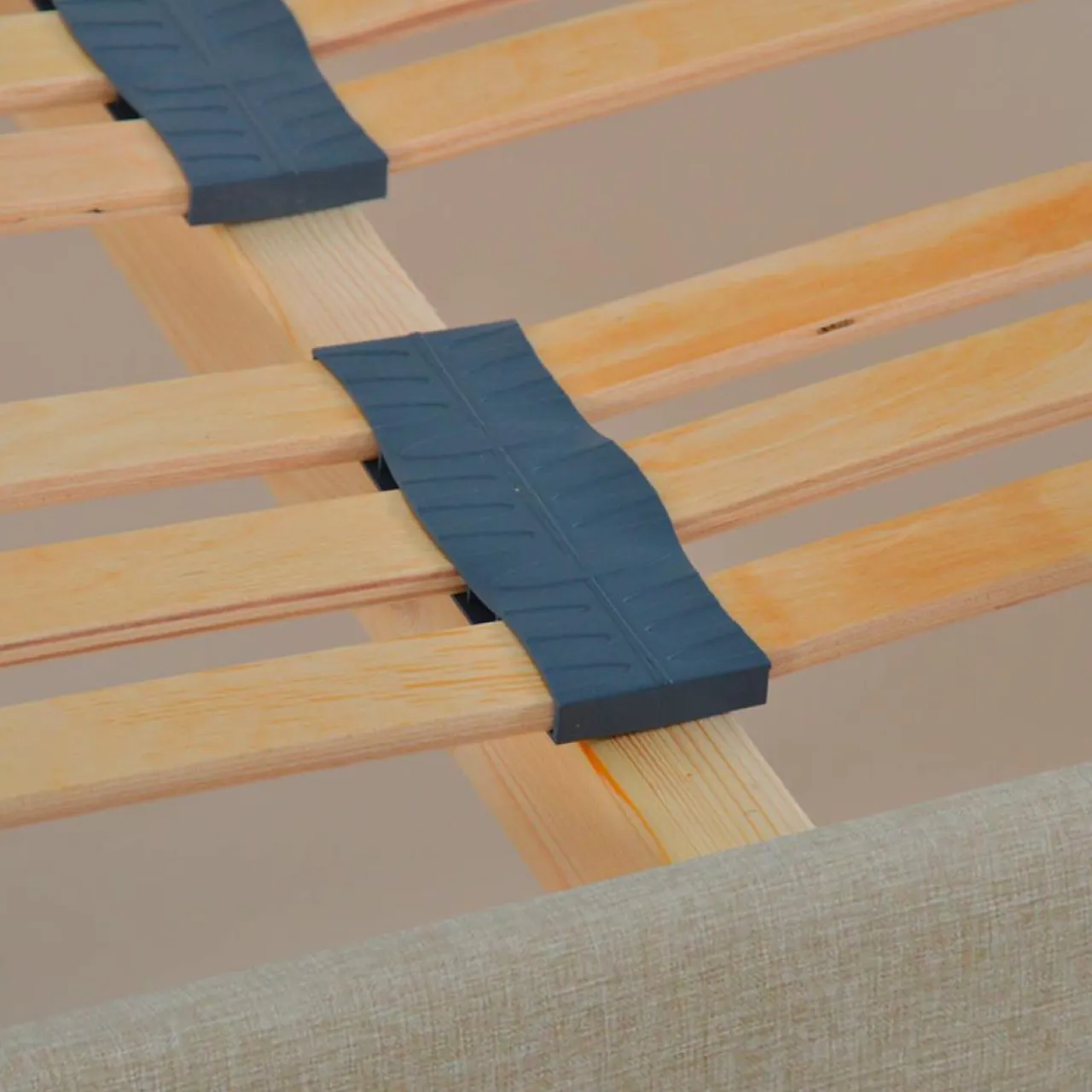 Sommier en bois Kit Lino beige - 140x190 cm