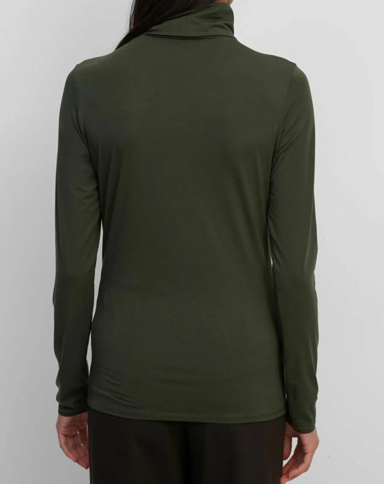 Sous pull en Coton mélangé Manches longues kaki