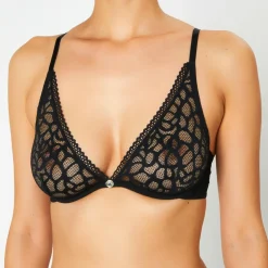 Soutien-gorge avec armatures en Soie mélangée Sonia noir