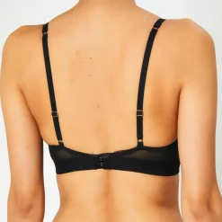 Soutien-gorge avec armatures en Soie mélangée Poprock noir