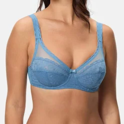 Soutien-gorge avec armatures Coeur Croisé Feminin Dentelle bleu