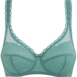 Soutien-gorge Coeur Croisé Feminin Dentelle bleu turquoise