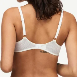 Soutien-gorge Coque Plongeant Fleurs ivoire/doré