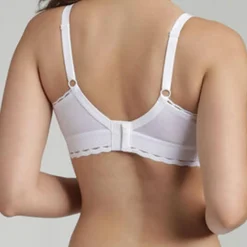 Soutien-gorge en Coton Bio sans armatures Coeur Croisé blanc