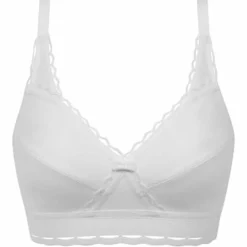 Soutien-gorge en Coton Bio sans armatures Coeur Croisé blanc