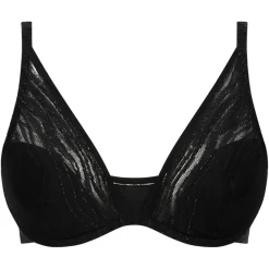 Soutien-gorge plongeant Likeness noir/doré