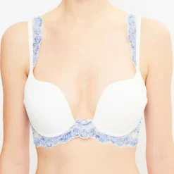 Soutien-gorge push-up amovible Amethyst blanc/bleu