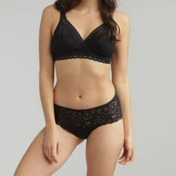 Soutien-gorge sans armatures Coeur Croisé Féminin noir