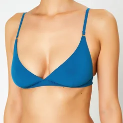 Soutien-gorge sans armatures en Soie mélangée Skin 01 teal