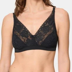 Soutien-gorge sans armatures Flower Elegance noir