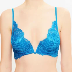 Soutien-gorge triangle coques Desert Rose bleu canard