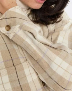 Surchemise à carreaux beige