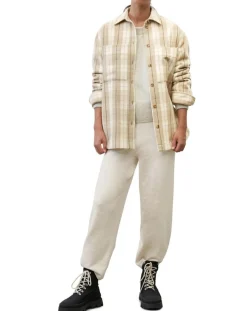 Surchemise à carreaux beige