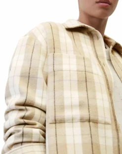 Surchemise à carreaux beige