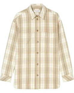 Surchemise à carreaux beige