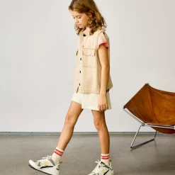 Surchemise 100% Coton organique Pumpkin sans manches beige rosé