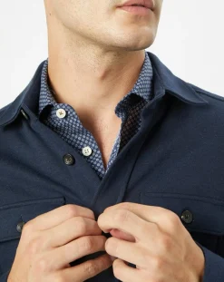 Surchemise en Jersey bleue