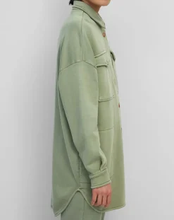 Surchemise en Jersey Coton Bio Oversized vert clair