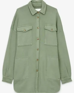 Surchemise en Jersey Coton Bio Oversized vert clair