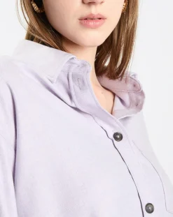 Surchemise en Laine mélangée violet clair