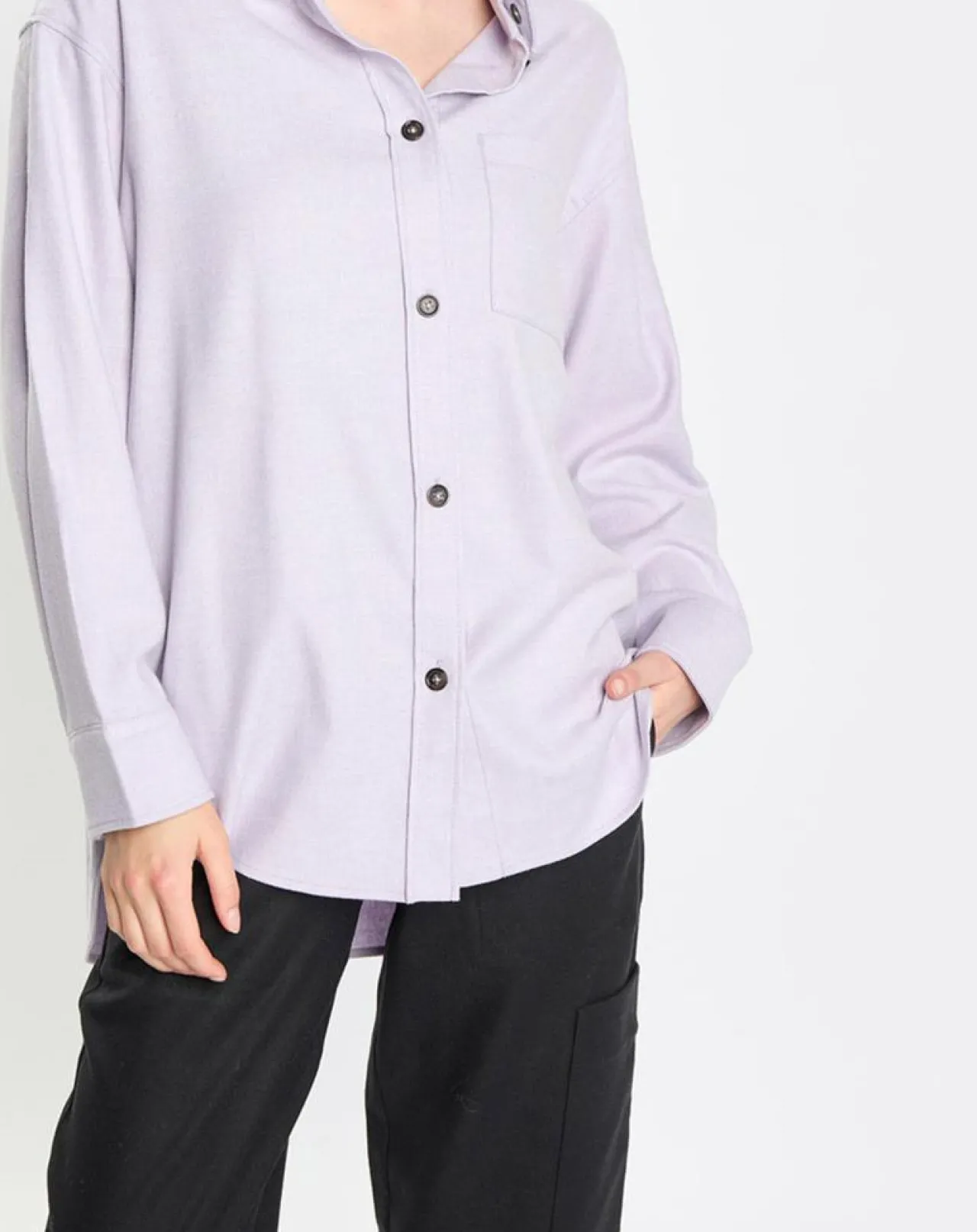 Surchemise en Laine mélangée violet clair