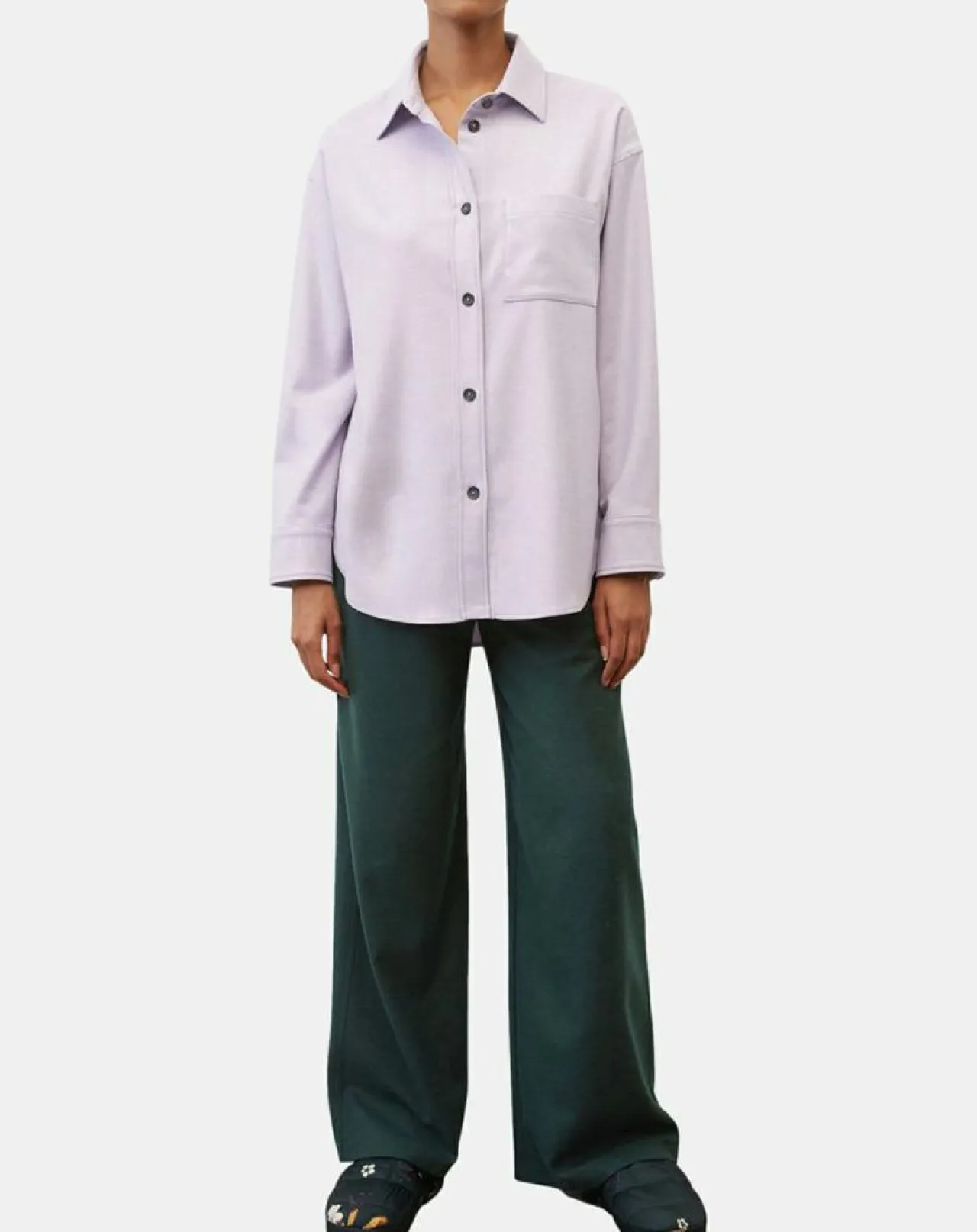 Surchemise en Laine mélangée violet clair