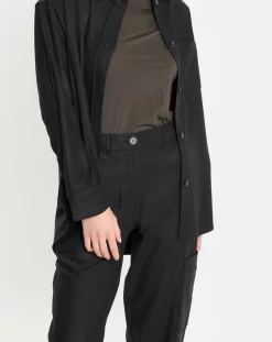 Surchemise en Laine mélangée noire