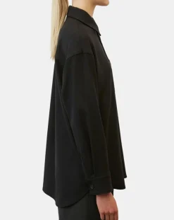 Surchemise en Laine mélangée noire