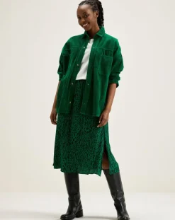 Surchemise en Velours côtelée Guru chlorophile