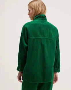 Surchemise en Velours côtelée Guru chlorophile