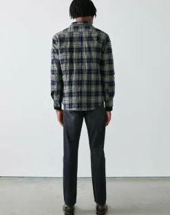 Surchemise Freeman épaisse à carreaux gris/bleu