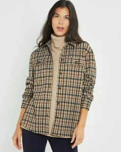 Surchemise Leoni à carreaux café
