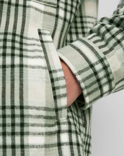 Surchemise manches longues Crx Poches Coton Organic vert/blanc