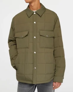 Surchemise matelassée kaki