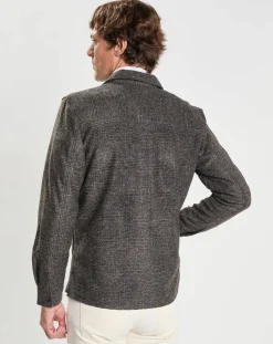 Surchemise Regular Fit en Flanelle imprimée Prince de Galles marron