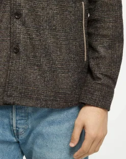 Surchemise Regular Fit en Flanelle imprimée Prince de Galles marron