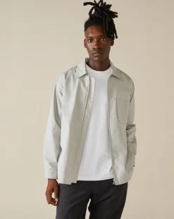 Surchemise zippée Colin gris clair