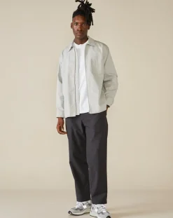 Surchemise zippée Colin gris clair