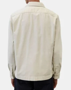 Surchemise zippée en Velours milleraies écrue