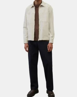 Surchemise zippée en Velours milleraies écrue