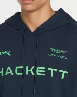 Sweat à capuche Aston Martin Racing bleu marine/vert